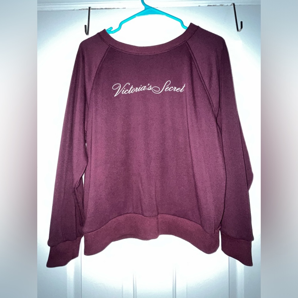 EUC Victoria’s Secret Fleece Crewneck Sweatshirt - Purple/Pink - Sz Medium